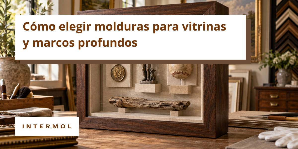 Cómo elegir molduras para vitrinas y marcos profundos