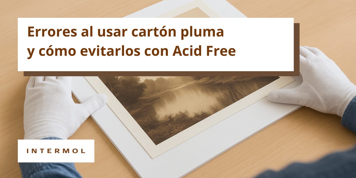 Errores al usar cartón pluma y cómo evitarlos con acid free